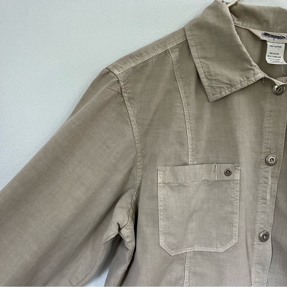 Fresh Produce Lightweight Lorlin Cotton Shirt Jacket style C210 Khaki size S - Picture 3 of 10